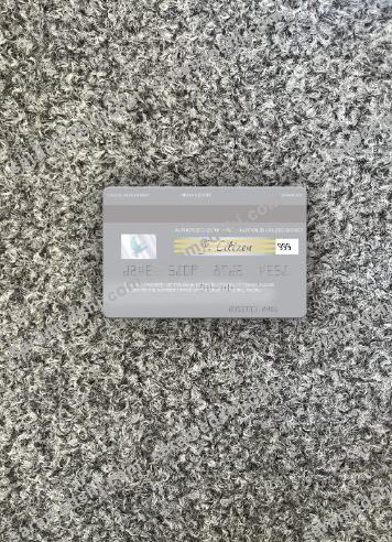 Nauru Bank of Nauru visa debit card photolook back